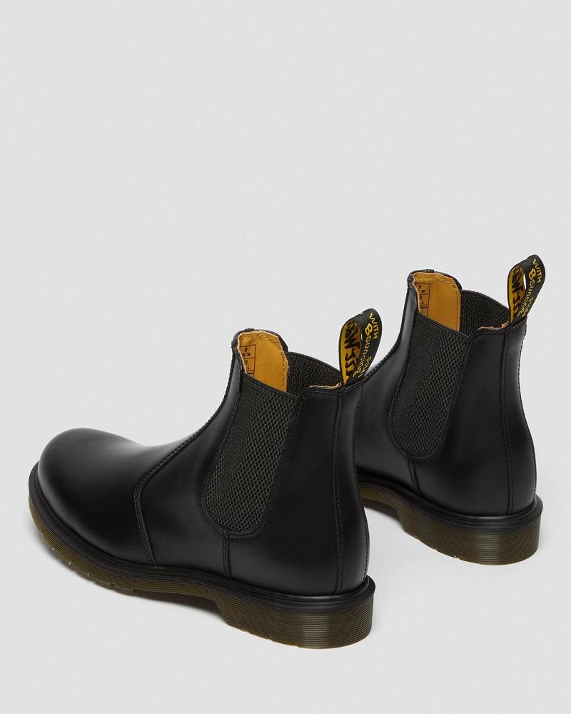 Black Men's Dr Martens 2976 Smooth Leather Ankle Boots | CA 426EBC